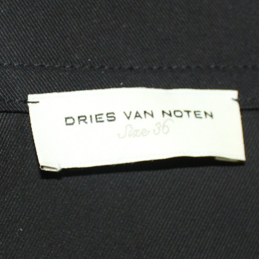 Dries Van Noten Brown Black zip 1 button short sleeve top size 36 /s/m - Picture 6 of 10